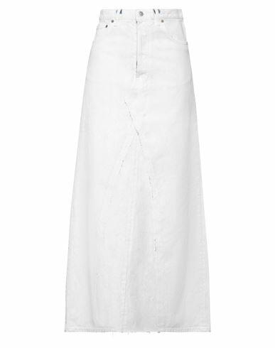 Maison Margiela Woman Denim skirt White Cotton Cover