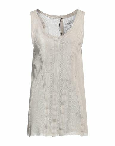 Masnada Woman Tank top Light grey Cotton Cover