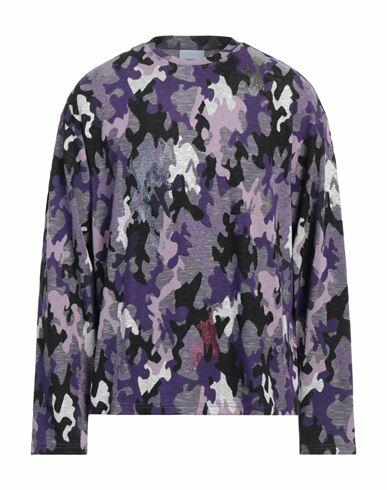 Bluemarble Man Sweater Purple Polyester, Viscose, Elastane Cover