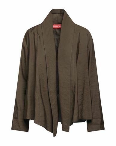 Virginia Bizzi Woman Blazer Military green Viscose, Polyester Cover