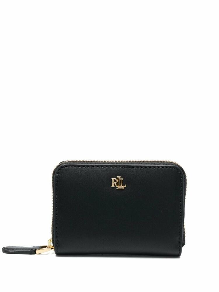 Lauren Ralph Lauren logo-plaque leather wallet - Black Cover