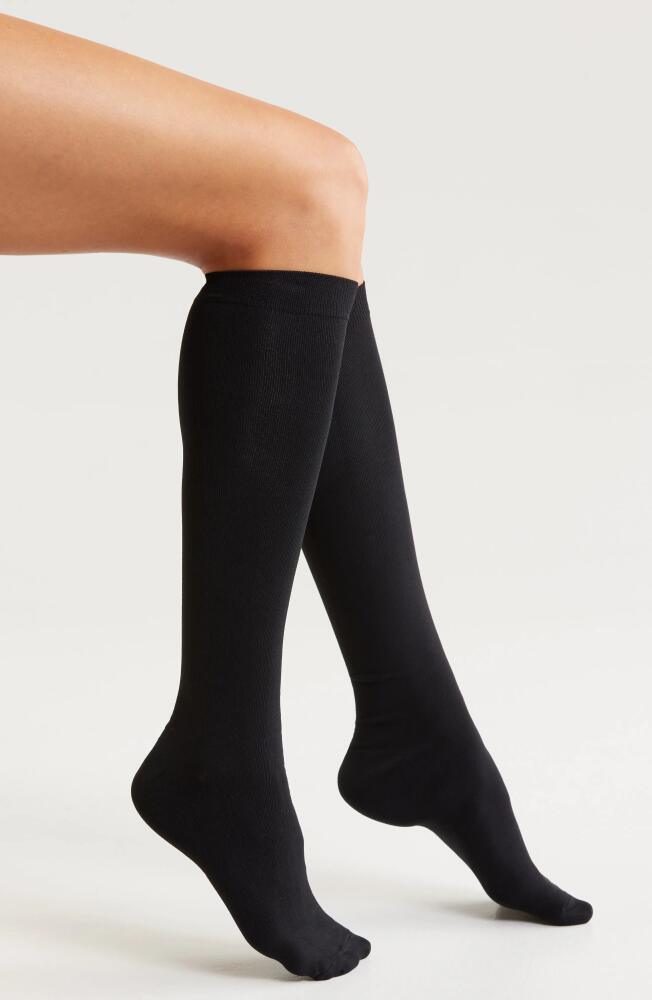 Nordstrom Opaque Knee High Socks in Black Cover