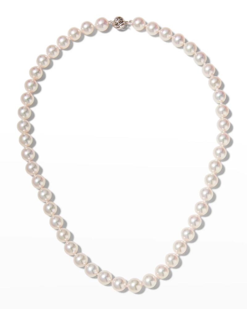 Belpearl 18k White Gold Classic Akoya Cultured Pearl Necklace, 8.5x9mm Cover