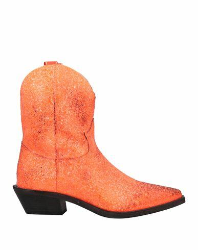 Lemaré Woman Ankle boots Orange Textile fibers Cover