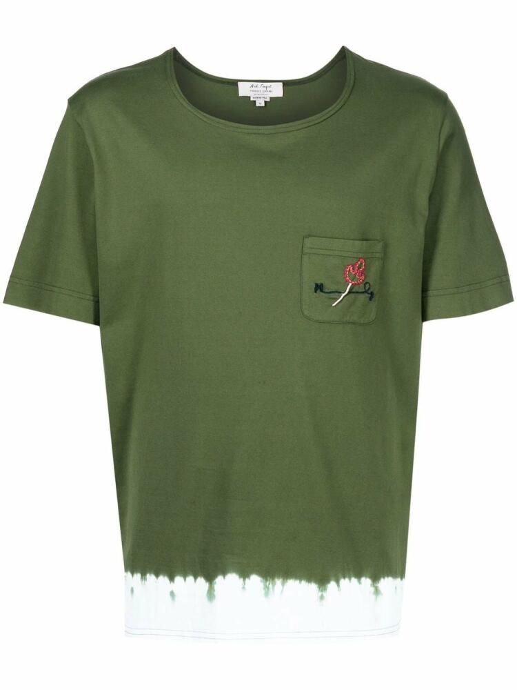 Nick Fouquet two-tone short-sleeved T-shirt - Green Cover