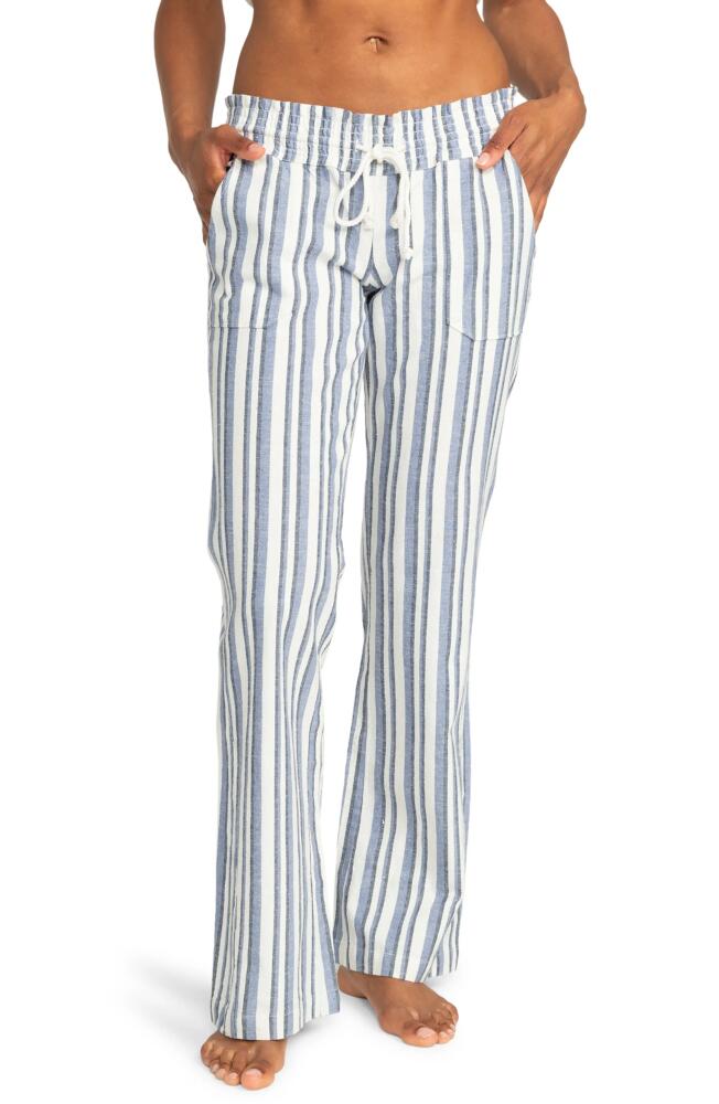 Roxy Oceanside Stripe Pants in Bijou Blue Cover