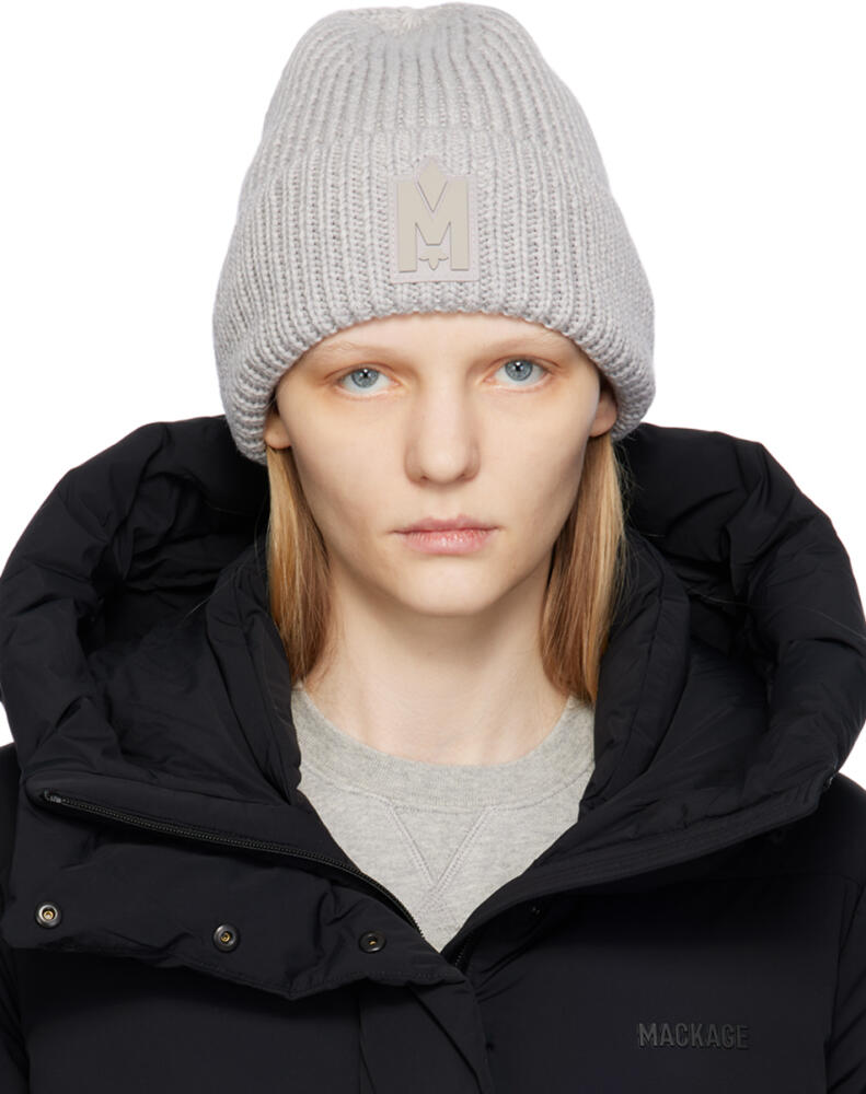 MACKAGE Gray Jude Beanie Cover