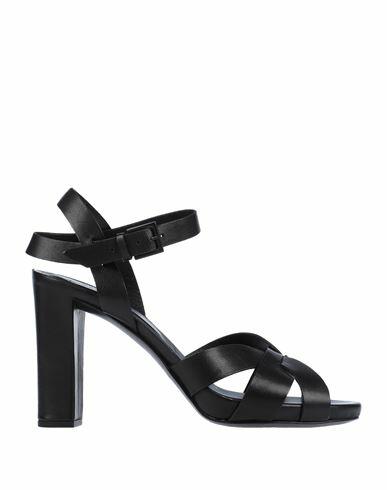 Del Carlo Woman Sandals Black Soft Leather Cover