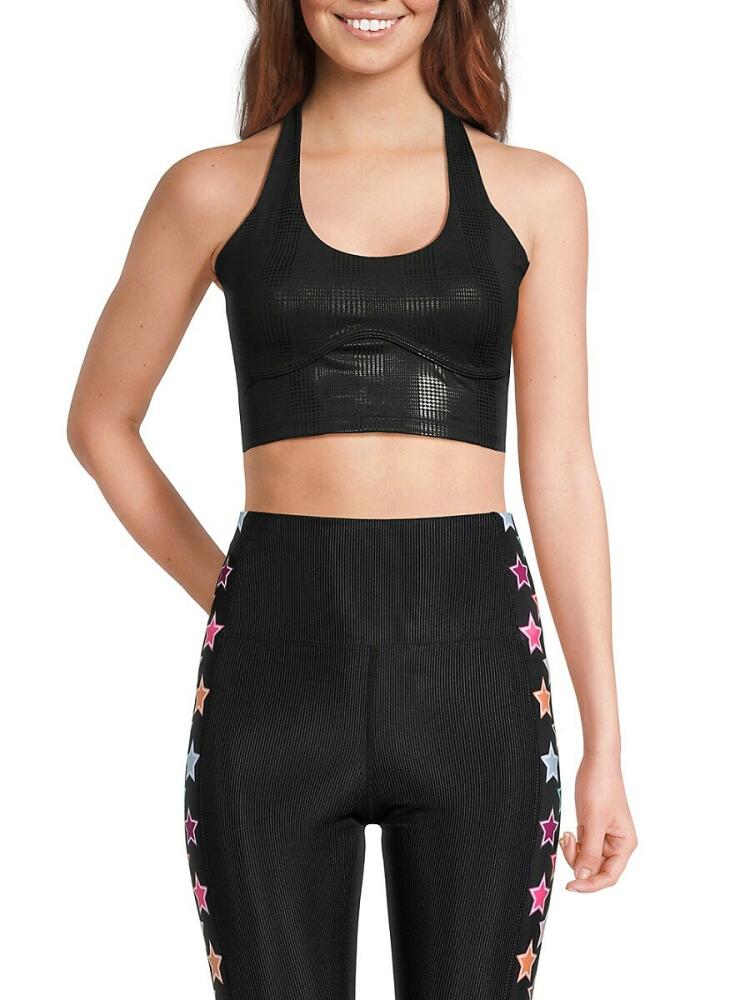 Beach Riot Women's Ciara Plaid Sports Bra - Black Cover