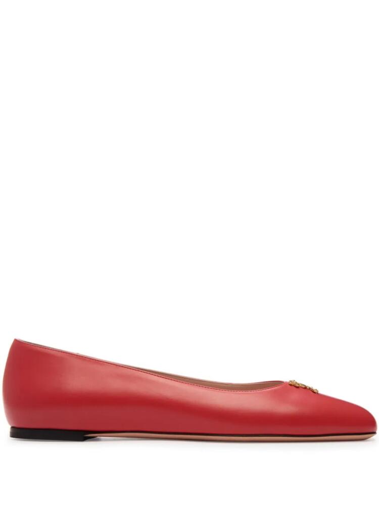 Bally heart-plaque ballerina shoes - Red Cover