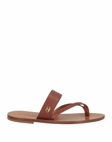 Dee Ocleppo Woman Thong sandal Brown Calfskin Cover