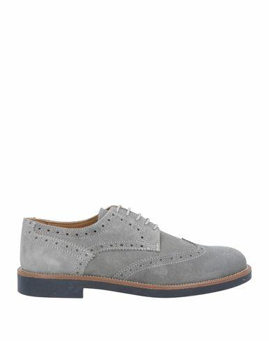 Tsd12 Man Lace-up shoes Grey Soft Leather Cover