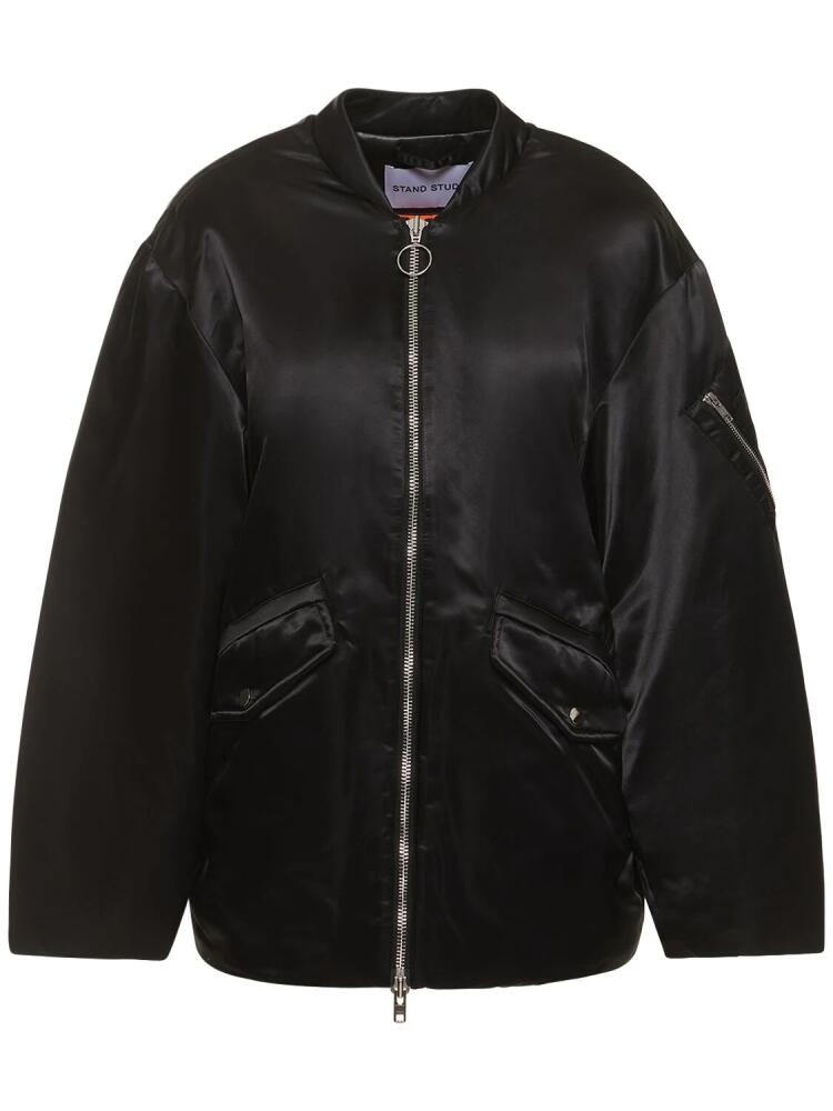 STAND STUDIO Prim Satin Twill Bomber Jacket Cover