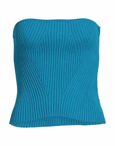 Eleonora Gottardi Woman Top Turquoise Viscose, Polyester Cover