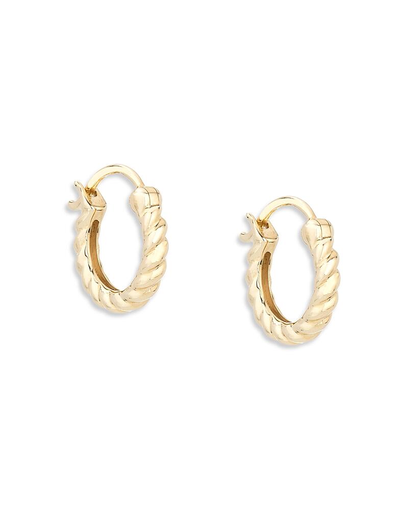 Adina Reyter 14K Yellow Gold Lasso Rope-Look Huggie Hoop Earrings Cover