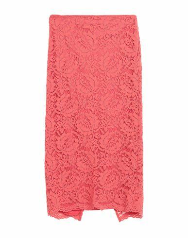 Soallure Woman Midi skirt Salmon pink Polyamide, Cotton Cover