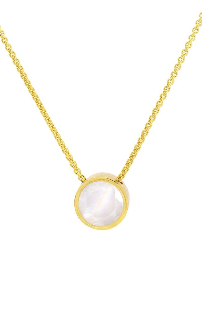 Dean Davidson Midi Signature Stone Pendant Necklace in Moonstone/Gold Cover