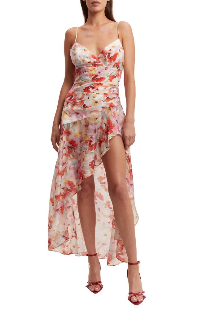 Bardot Sorella Floral High Low Dress in Painterly Floral Cover