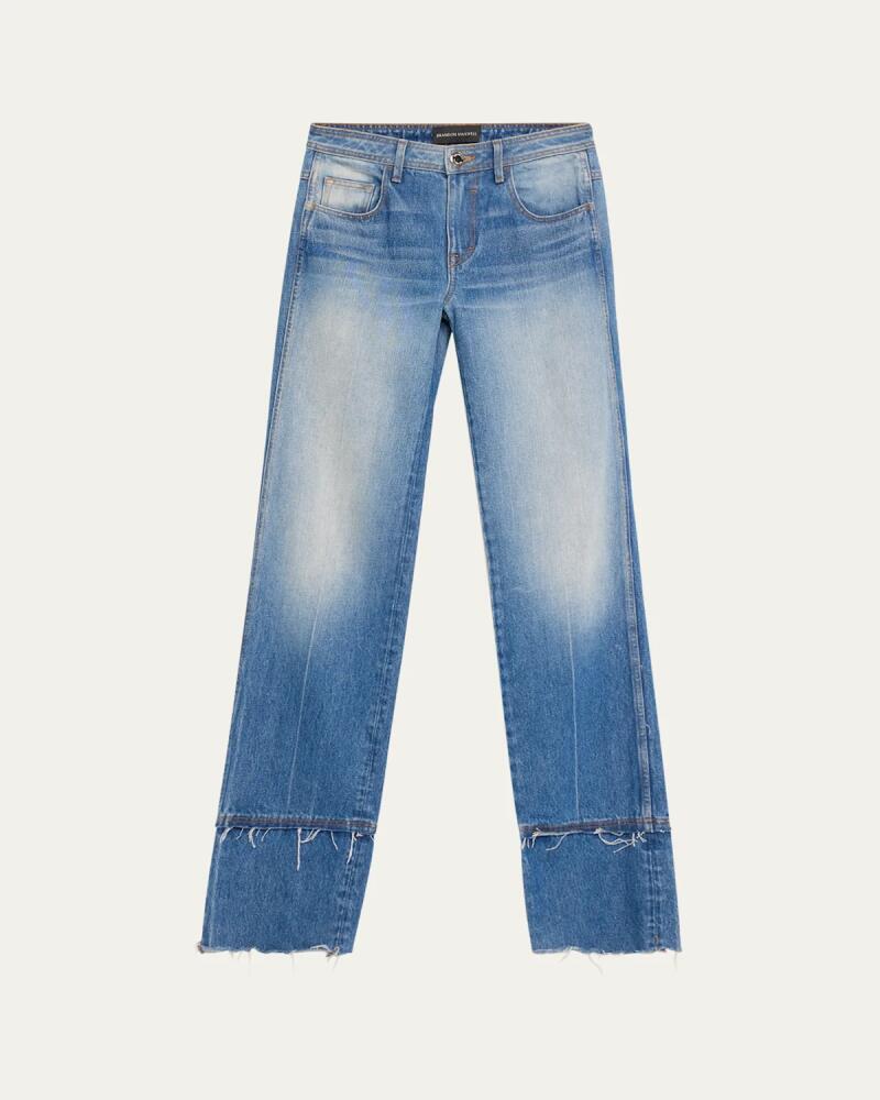 Brandon Maxwell The Wiley Deconstructed Straight-Leg Jeans Cover