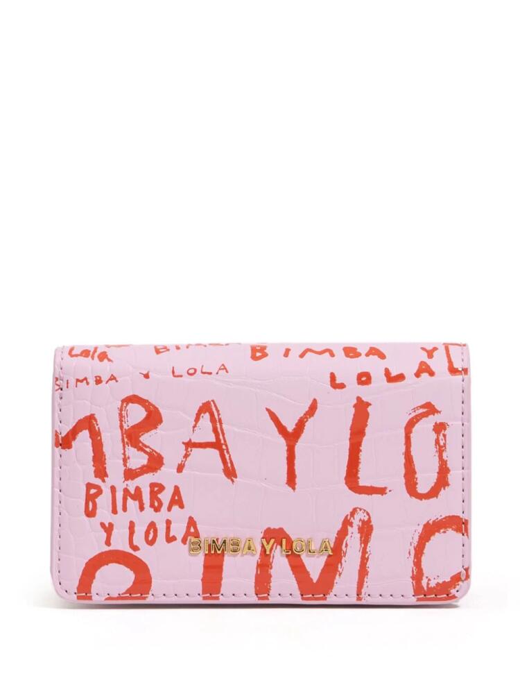 Bimba y Lola crocodile-embossed wallet - Pink Cover