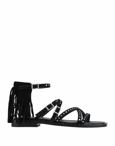 Ash Woman Sandals Black Soft Leather Cover