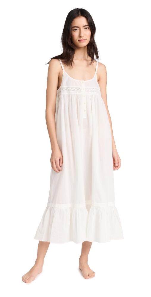 THE GREAT. The Eyelet Ruffle Tank Night Dress True White Cover