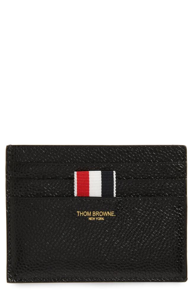 Thom Browne Leather Card Case in Black Cover