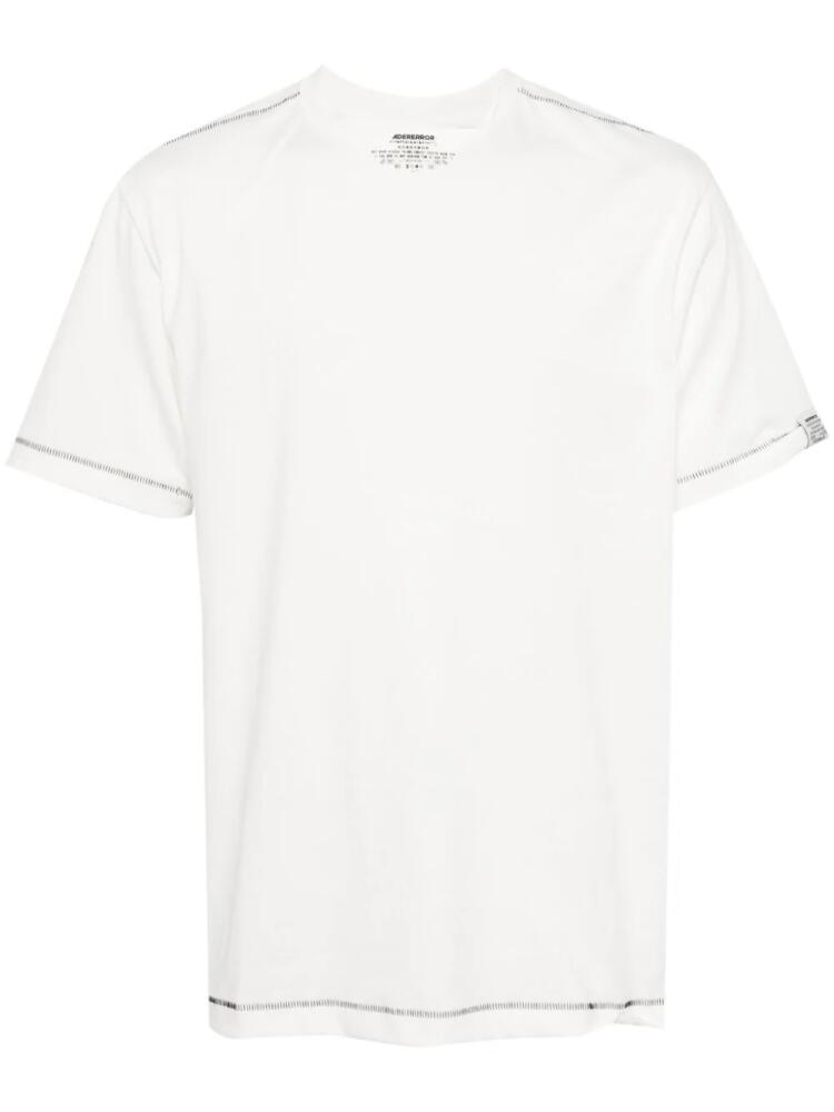 Ader Error contrast-stitch T-shirt - White Cover