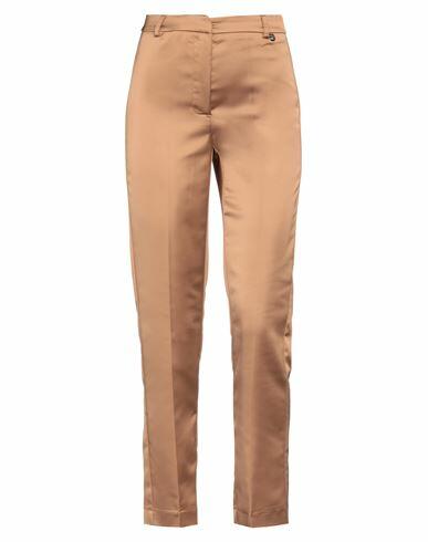 Rebel Queen Woman Pants Brown Polyester, Elastane Cover