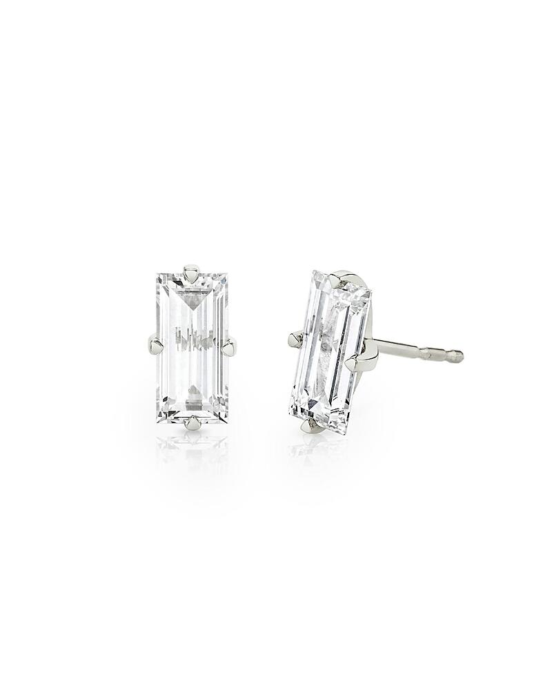 Vrai Lab Grown Diamond Baguette Iconic Stud Earrings in 14K White Gold and Gold, 1.5 ct. t. w. Cover