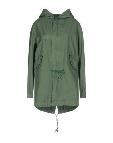 Mr & Mrs Italy Woman Overcoat & Trench Coat Green Cotton Cover