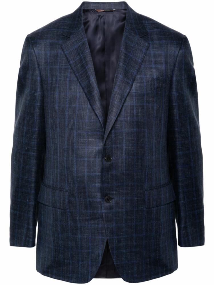 Canali Prince-of-Wales-check blazer - Blue Cover