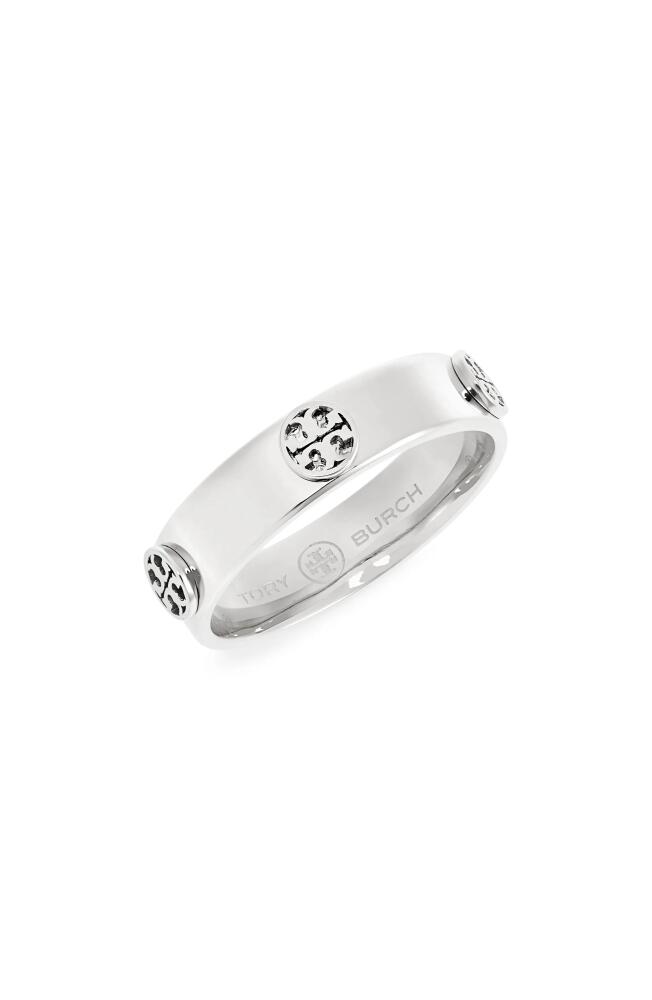 Tory Burch Miller Stud Ring in Tory Silver Cover