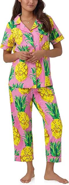 Bedhead PJs Trina Turk x Bedhead Cropped PJ Set (Pineapples) Women's Pajama Sets Cover