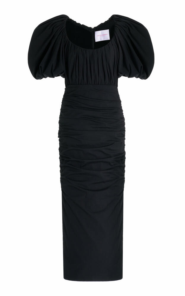 Carolina Herrera - Puff-Sleeve Midi Dress - Black Cover