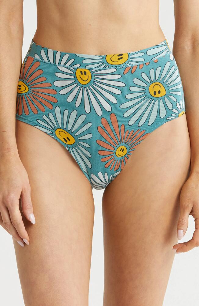 MeUndies FeelFree High Waist Briefs in Disco Daisies Cover