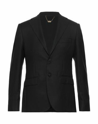 Billionaire Man Blazer Black Wool Cover