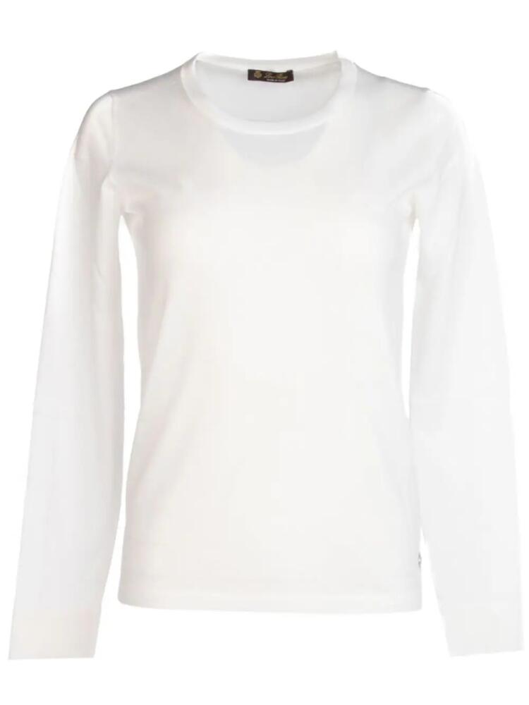 Loro Piana round neck cashmere jumper - White Cover