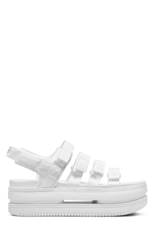 Nike Icon Classic Platform Sandal in White/Pure Platinum/White Cover