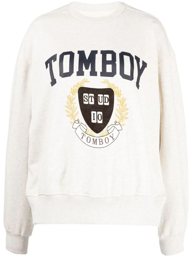 STUDIO TOMBOY logo-print cotton sweatshirt - Grey Cover