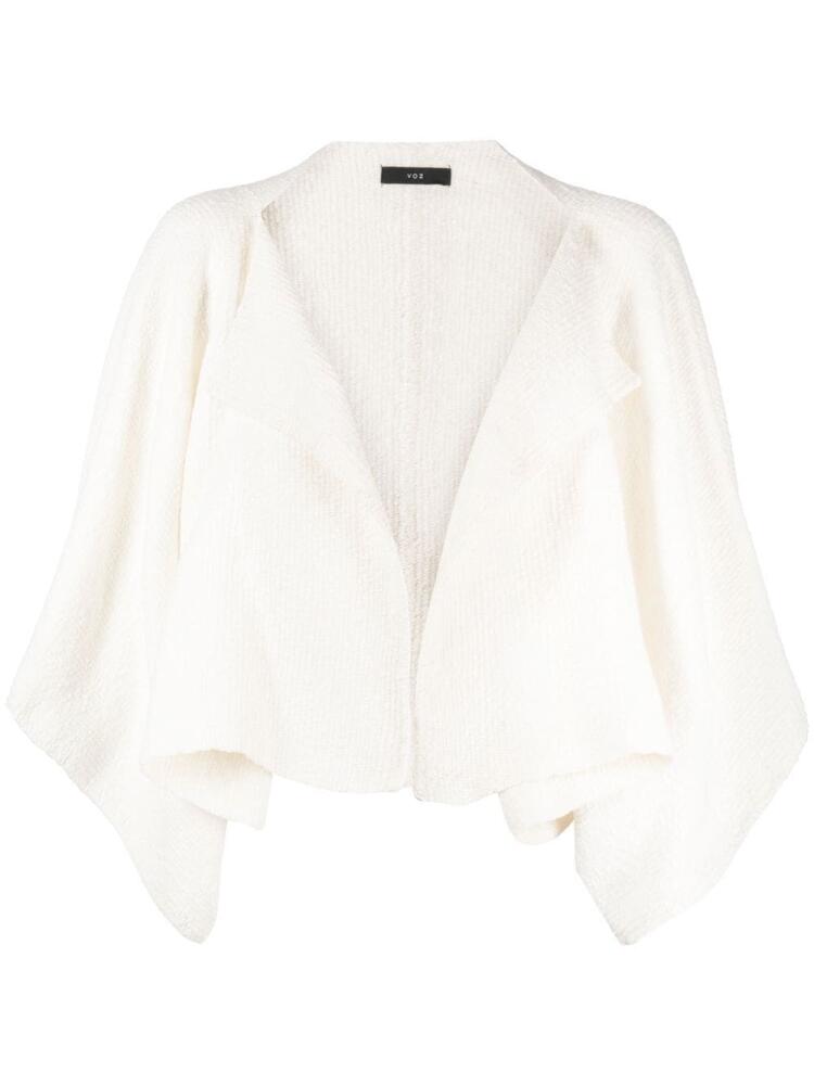 VOZ open-front bolero jacket - White Cover