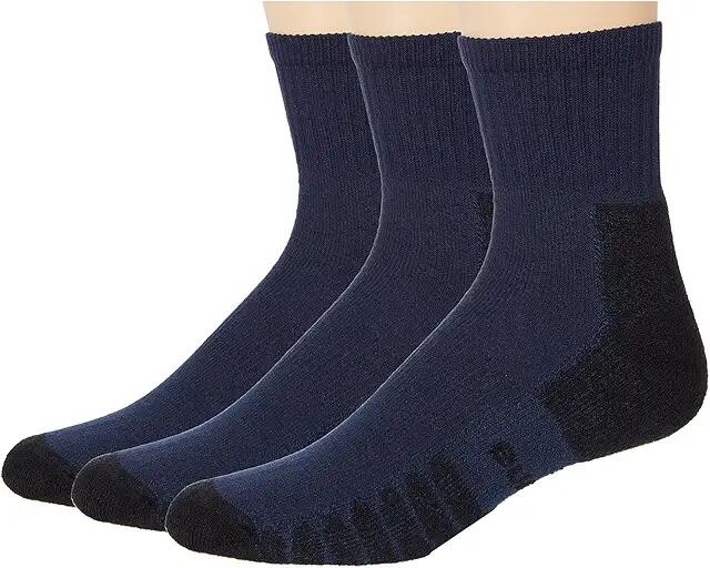 Eurosock Path Cool Quarter 3-Pack (Navy) Crew Cut Socks Shoes Cover