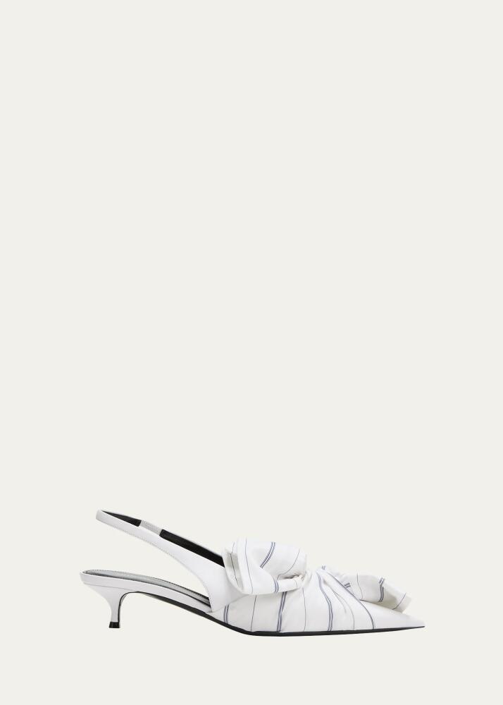 Balenciaga Sleeve Knotted Twist Slingback Ballerina Pumps Cover