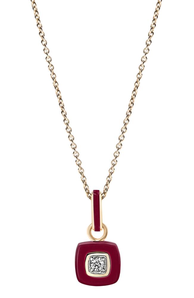 Cast The Brilliant Diamond Pendant Necklace in Burgundy Cover