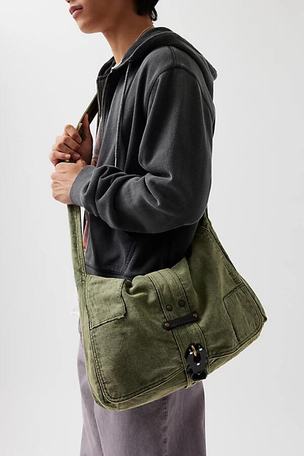 Patched Messenger Bag in Olive Cover