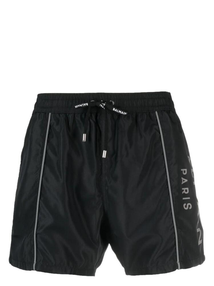 Balmain logo-print swim shorts - Black Cover