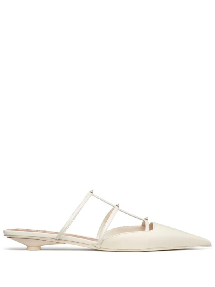 Valentino Garavani caged leather mules - Neutrals Cover