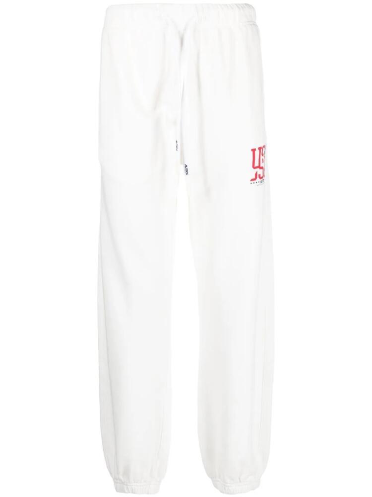 Autry logo-print drawstring track pants - White Cover