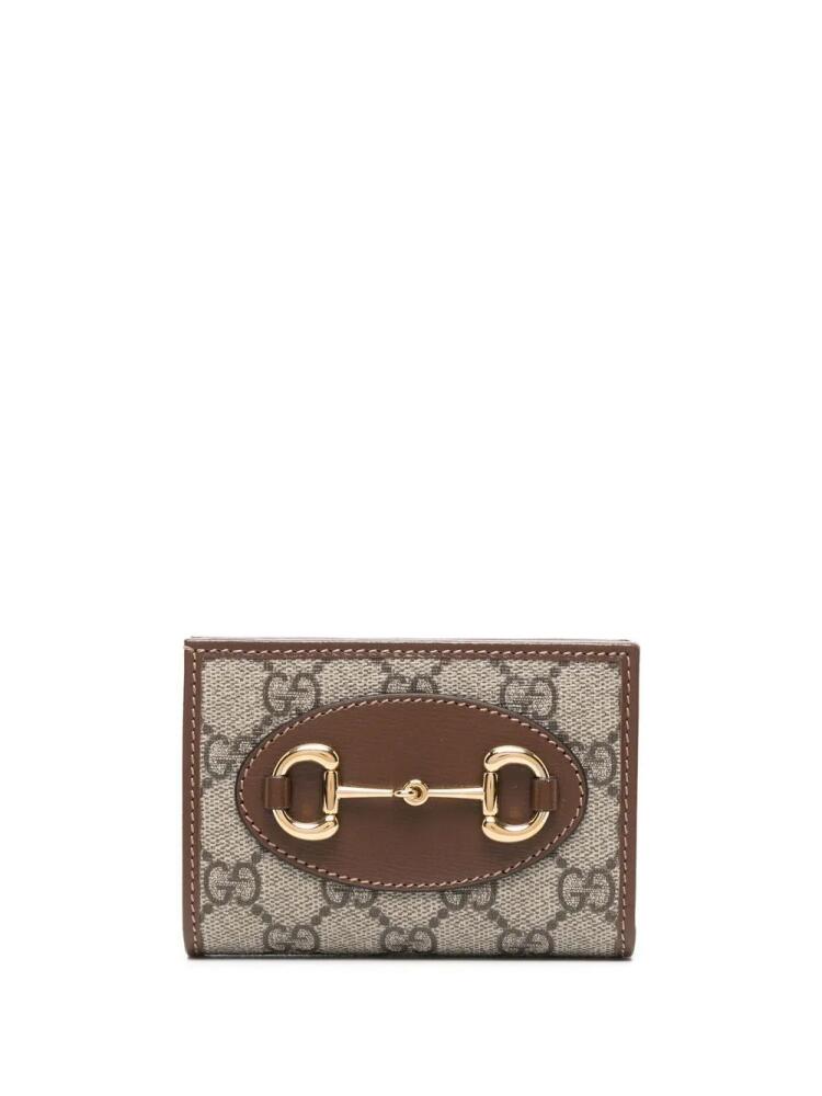 Gucci Horsebit 1955 card case wallet - Neutrals Cover