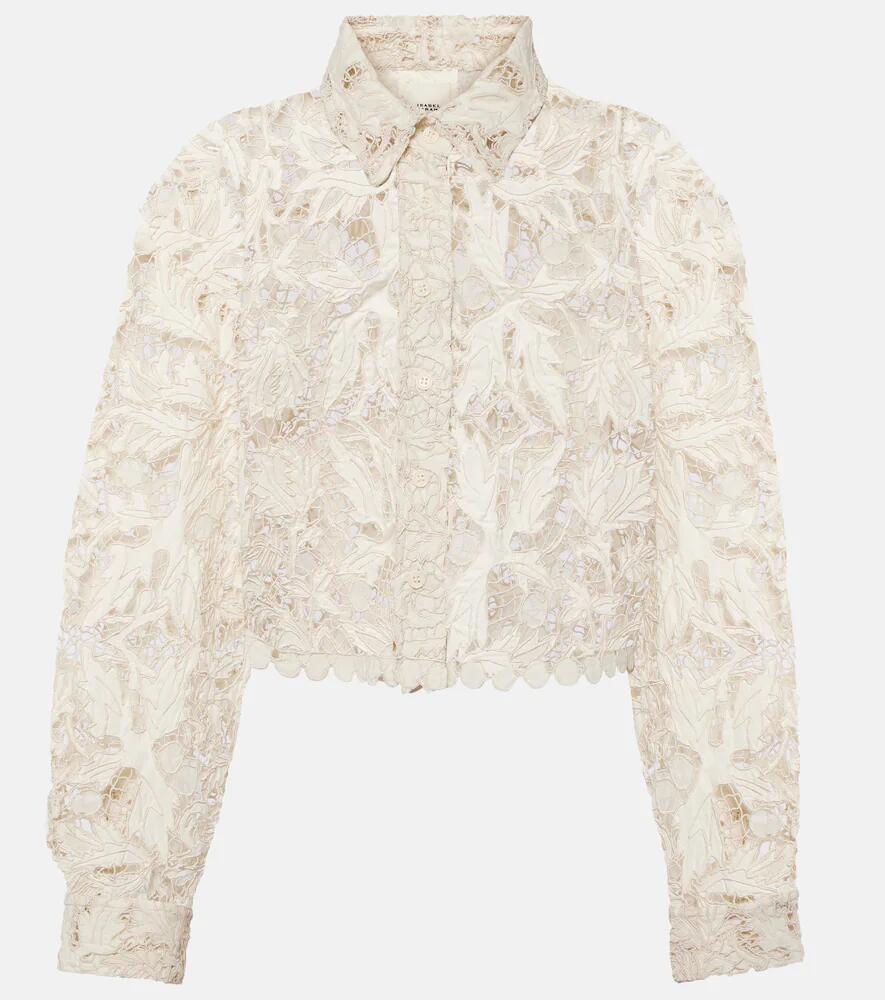 Isabel Marant Cropped cotton lace shirt Cover